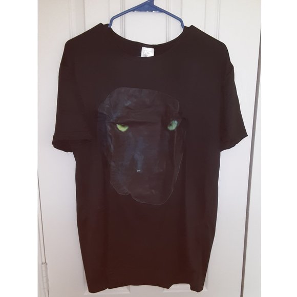 Men's T-Shirt Black Panther Eyes Short Sleeve Tee Graphic T-Shirt Size M - 3XL - Picture 1 of 5